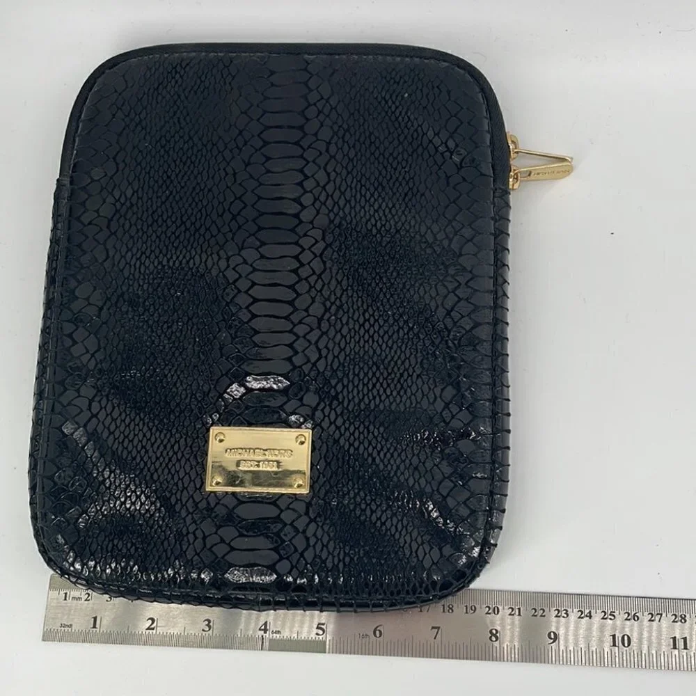 MICHAEL korsLeather python snakeskin ipad padded sleeve case tech accessory